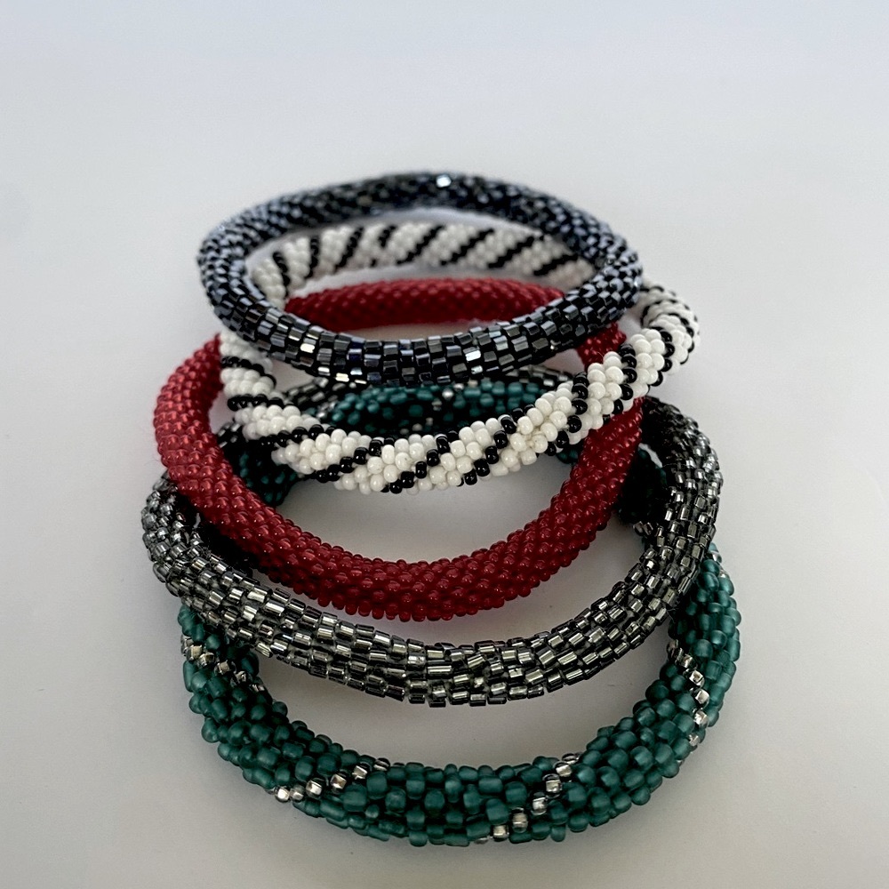 5 Beaded Bracelets (Stretchy)!!!